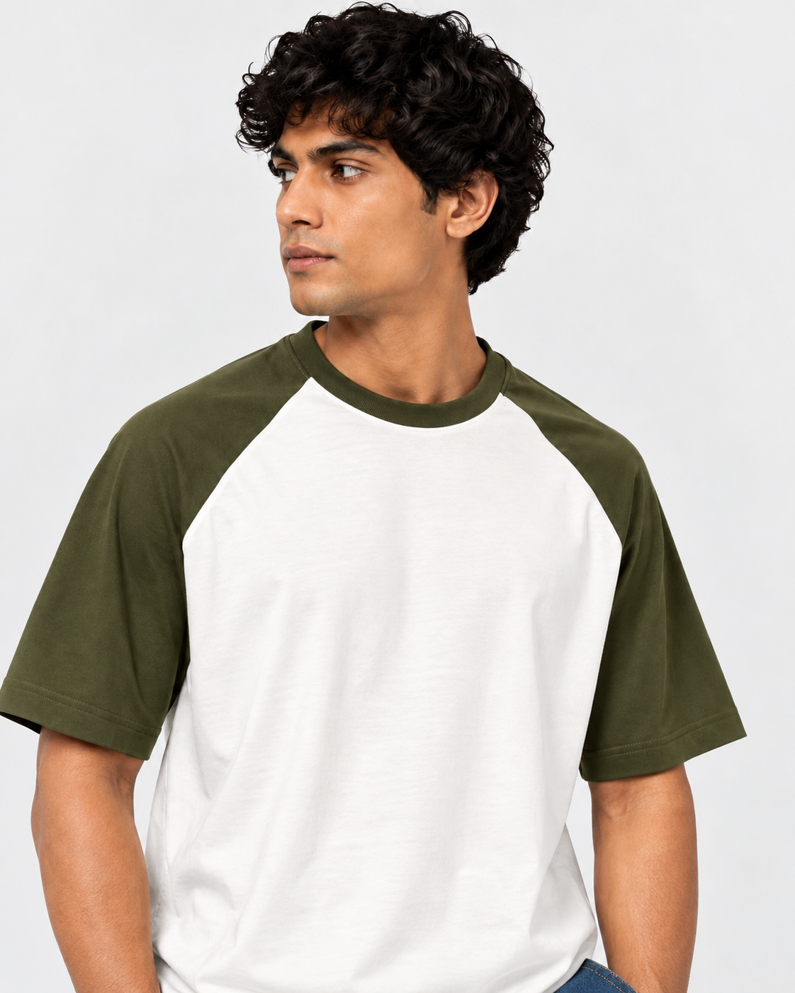 Premium Green Raglan T-Shirt - Image 2