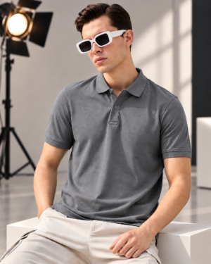 Classic Gray polo designed for modern everyday wear.