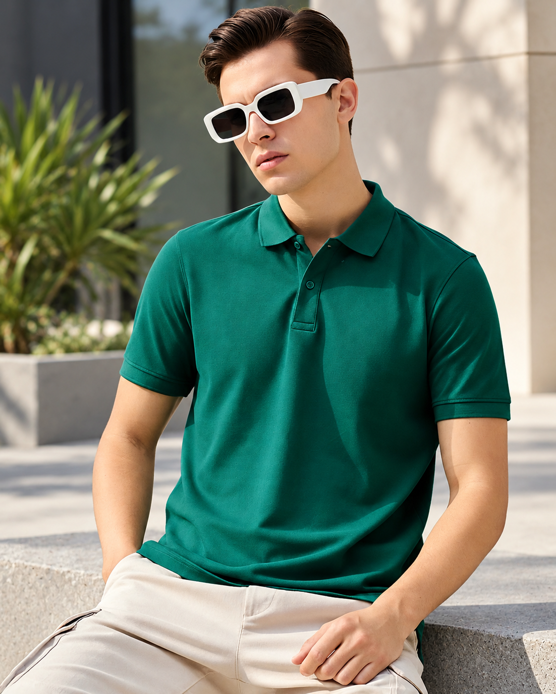 Classic Green polo designed for modern everyday wear.