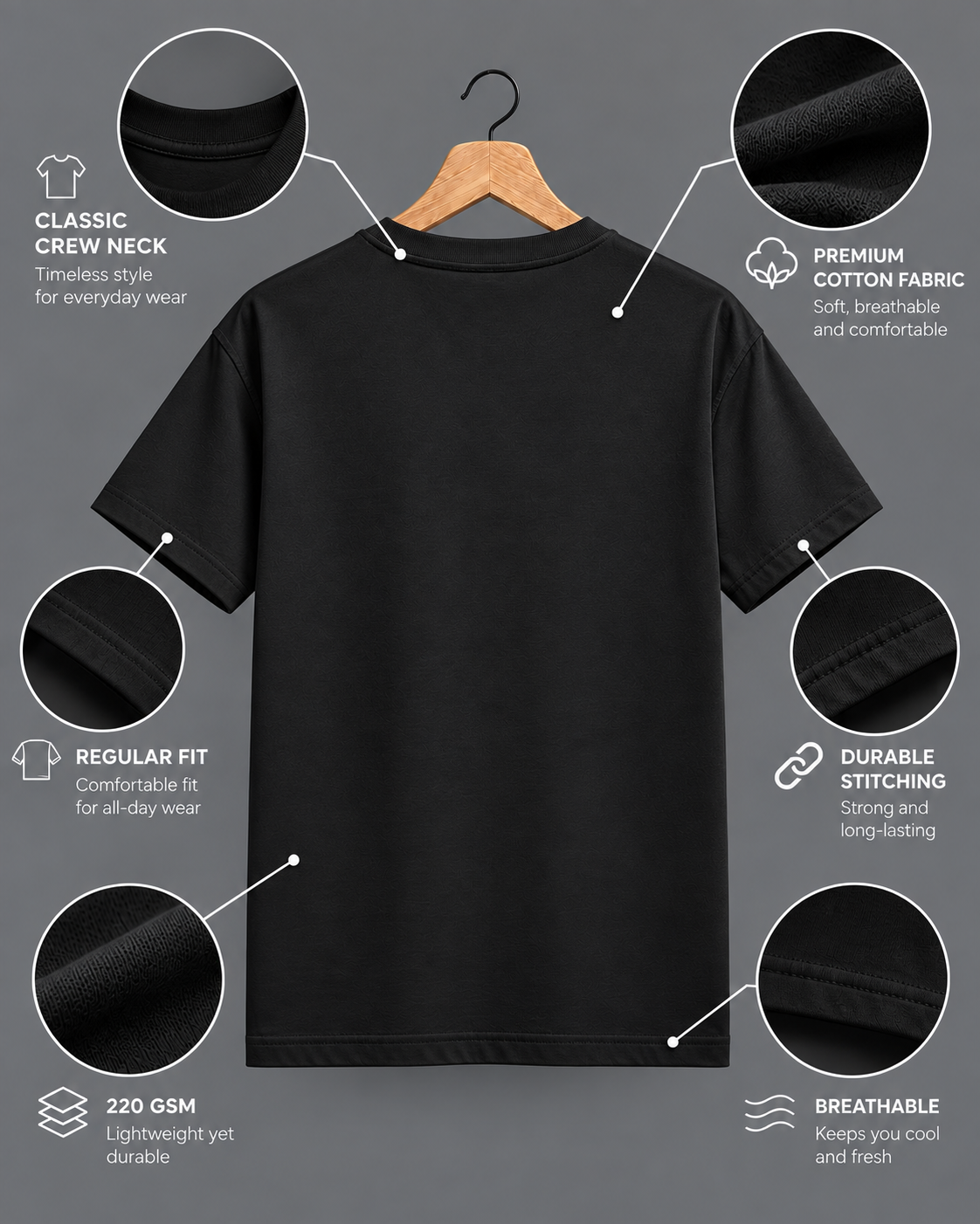 Worthy Hammer Graphic Regular Fit T-Shirt. - Image 2