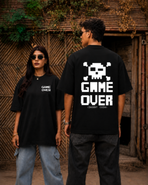 Game Over Pixel Graphic Oversized T-Shirt