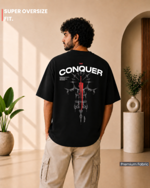 Conquer Graphic Oversized T-Shirt