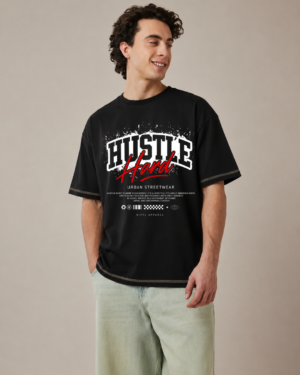 Hustle Graphic Oversized T-Shirt