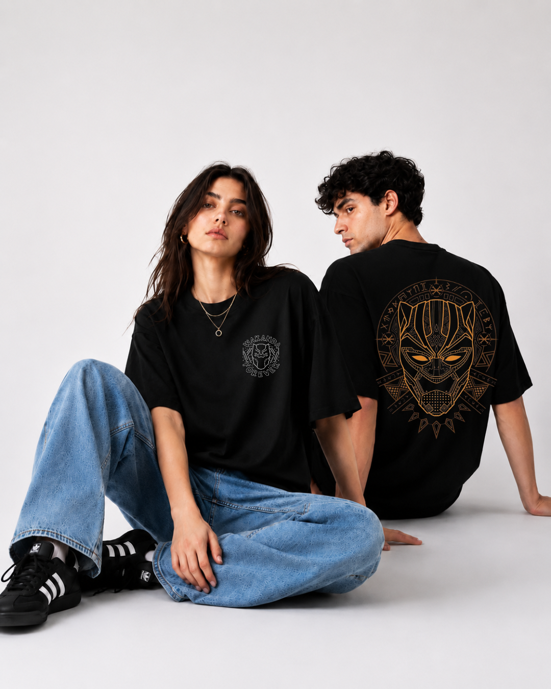 Black Panther 240 gsm Oversized T- shirt