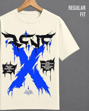 Blue Drip Graphic Regular Fit T-Shirt