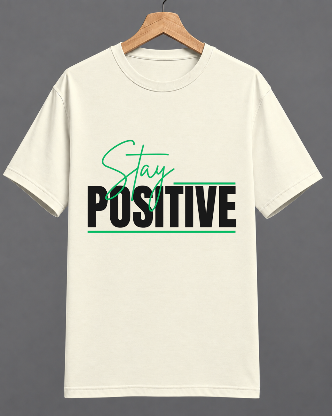 Stay Positive Graphic Regular Fit T-Shirt - Image 2