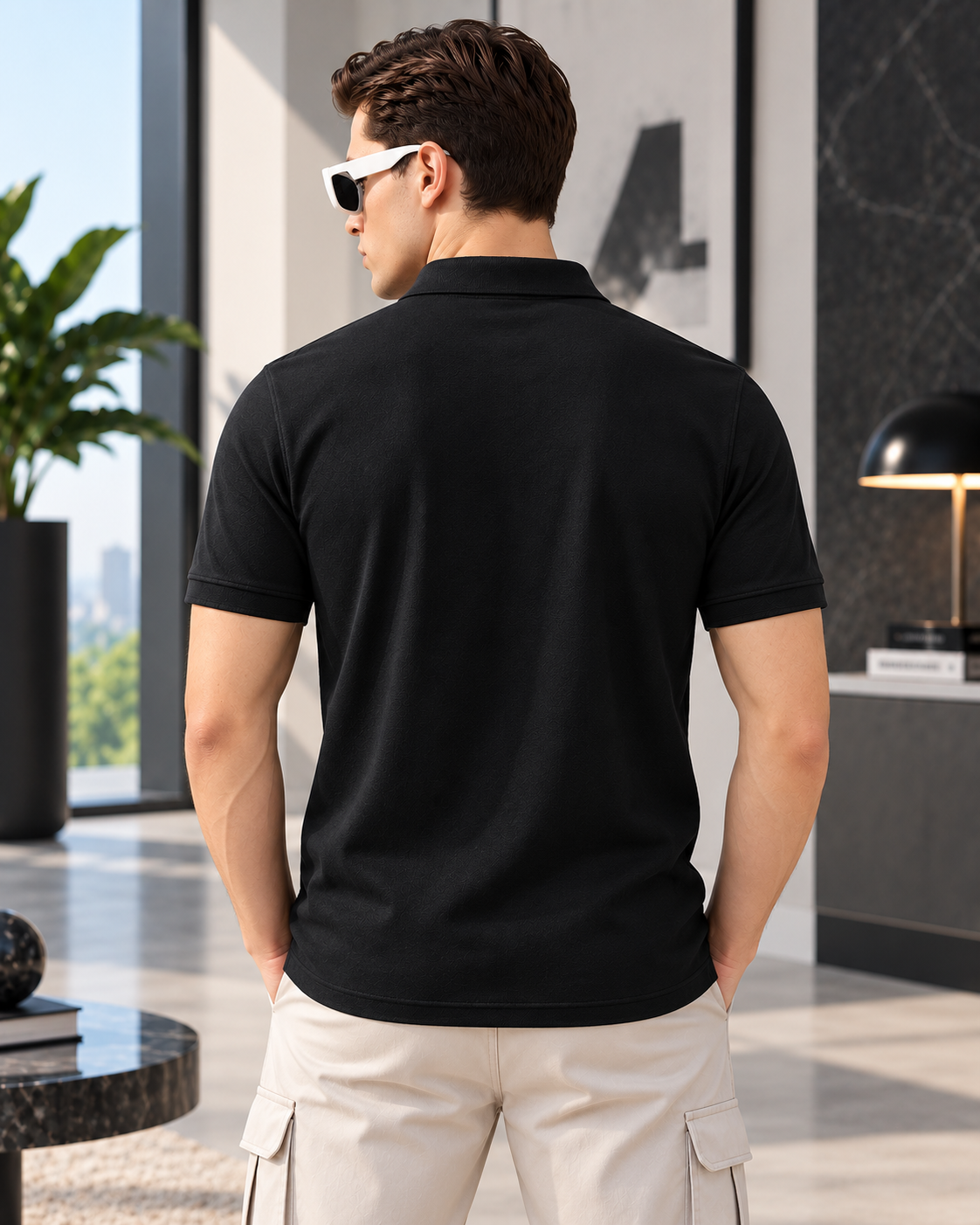 Classic black polo designed for modern everyday wear. - Image 5