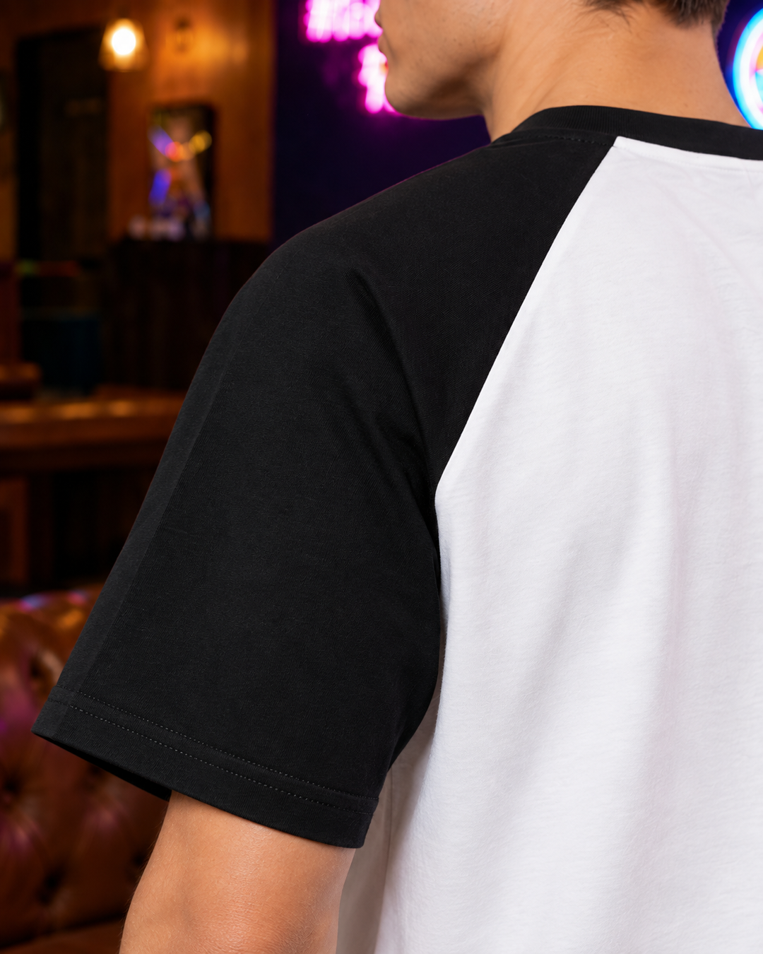 Premium White Raglan T-Shirt - Image 4