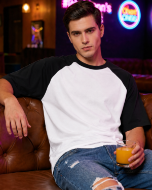 Premium White Raglan T-Shirt
